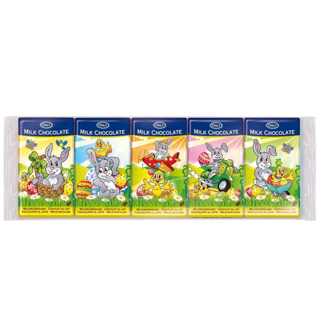 Only Ostern Milchschokoladetäfelchen 5x15g MHD 28.11.26