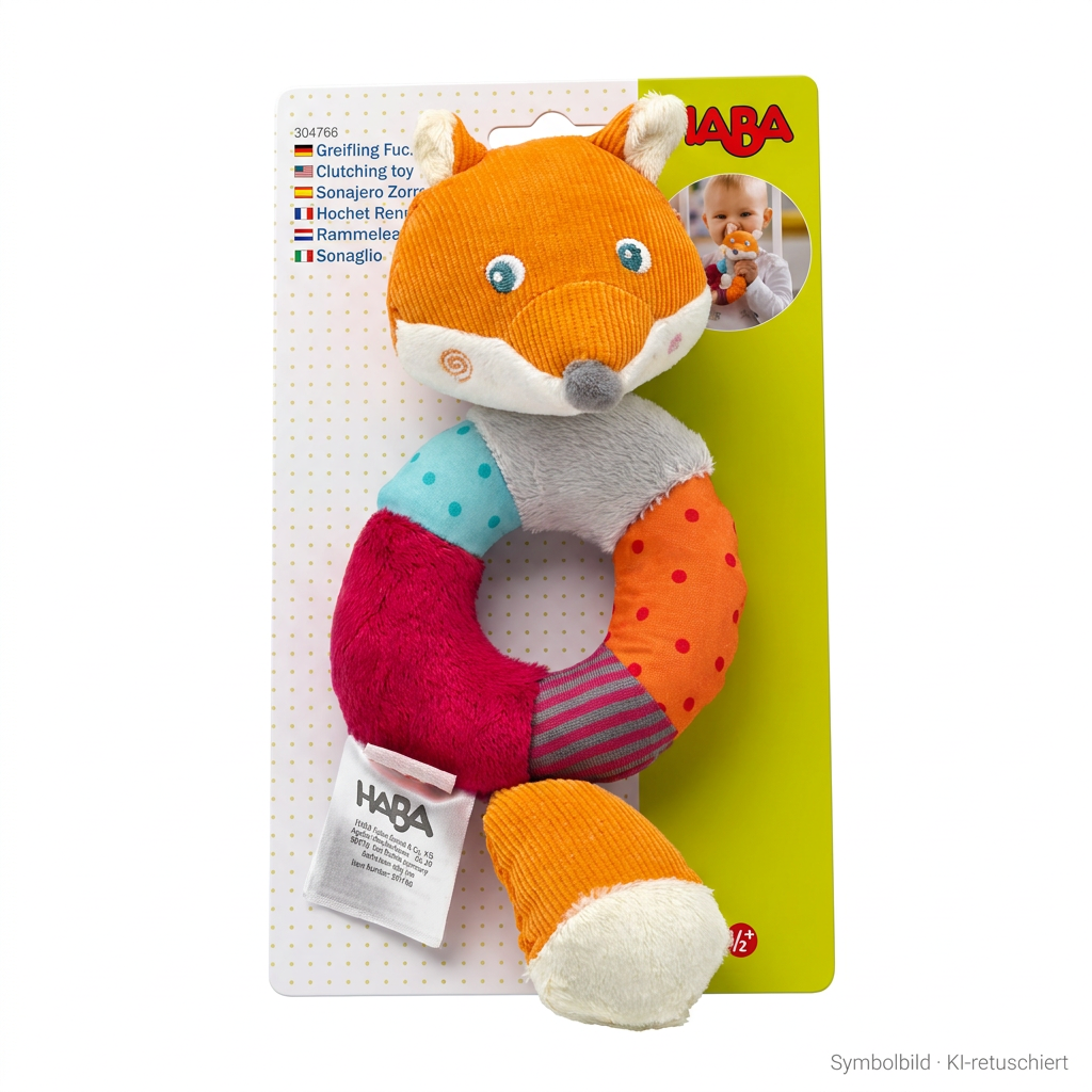 Plüschspielzeug, Fuchs Plüschtier, buntes Spielzeug, Rings/halsring, weiches Spielzeug