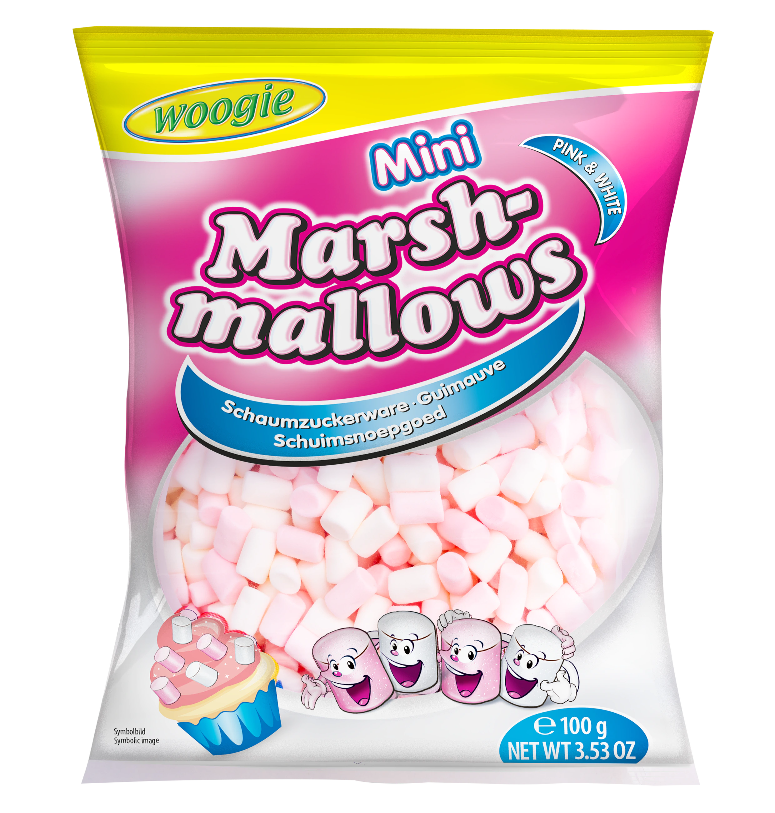 Woogie Mini Marshmallows Pink & White 100g MHD 23.06.27