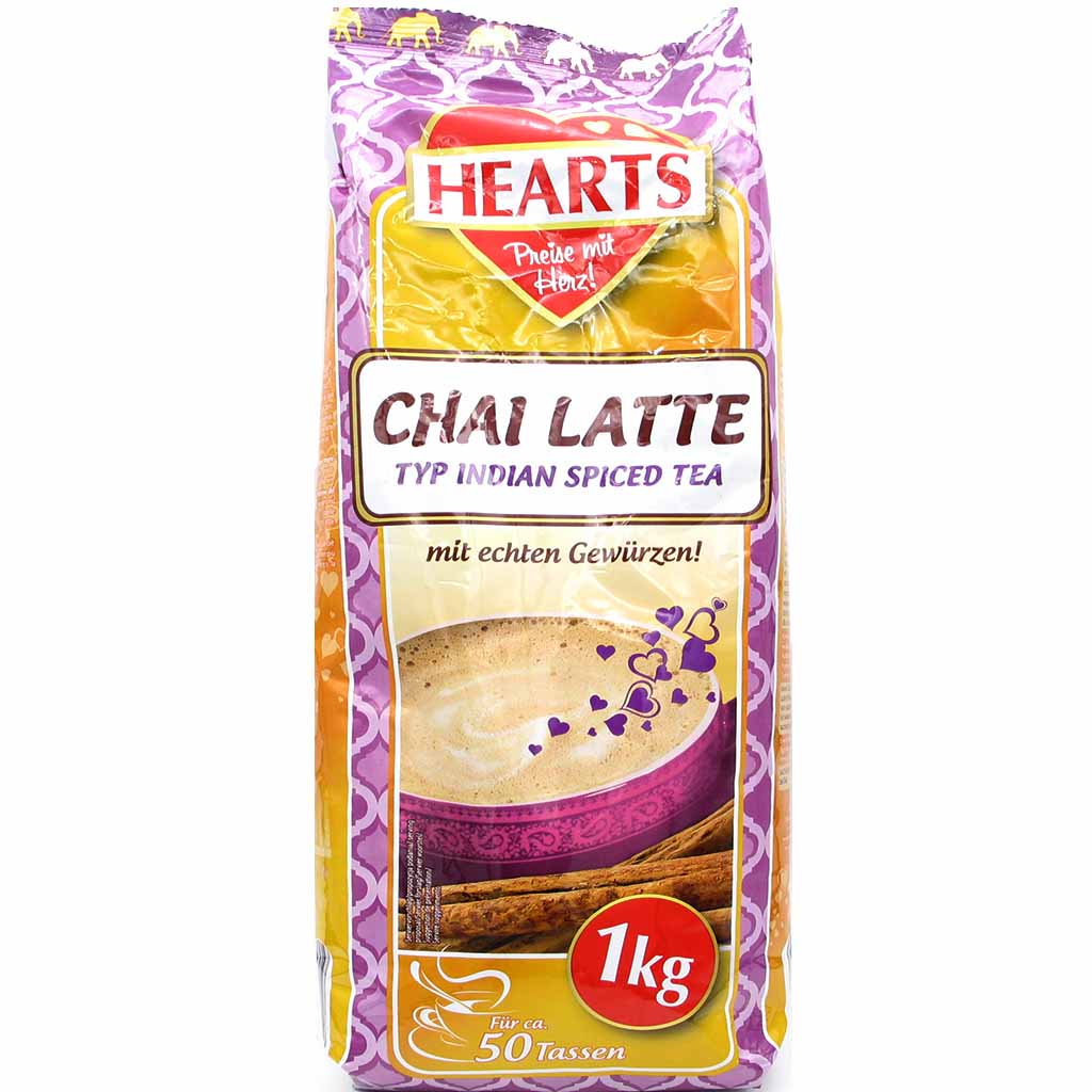 Hearts Chai Latte Indian Spiced Tea 1000g MHD 09.08.27