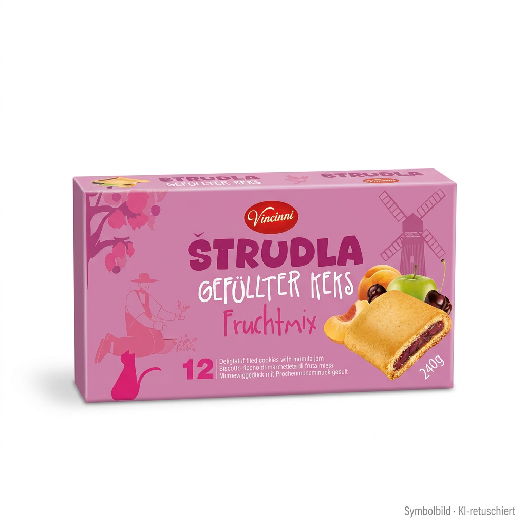 Keks, Strudla, Fruchtfüllung, Gefüllter Keks, 240 g