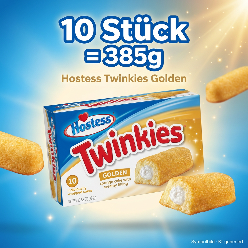 Twinkies, Golden, Cremefüllung, Kuchen-Snack, Individuell verpackt