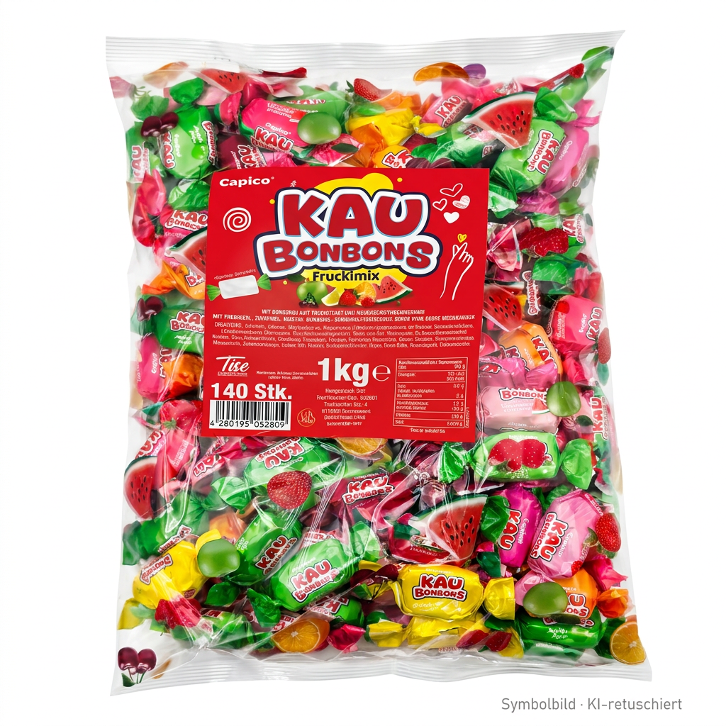 bonbons, kaugummi, fruchtig, 1kg, gemischt