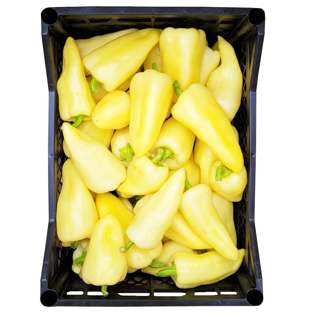 Gelbe Paprika, Paprika Stubenkorb, Schafte Paprika, Paprika Früchte, Gemüsekorb