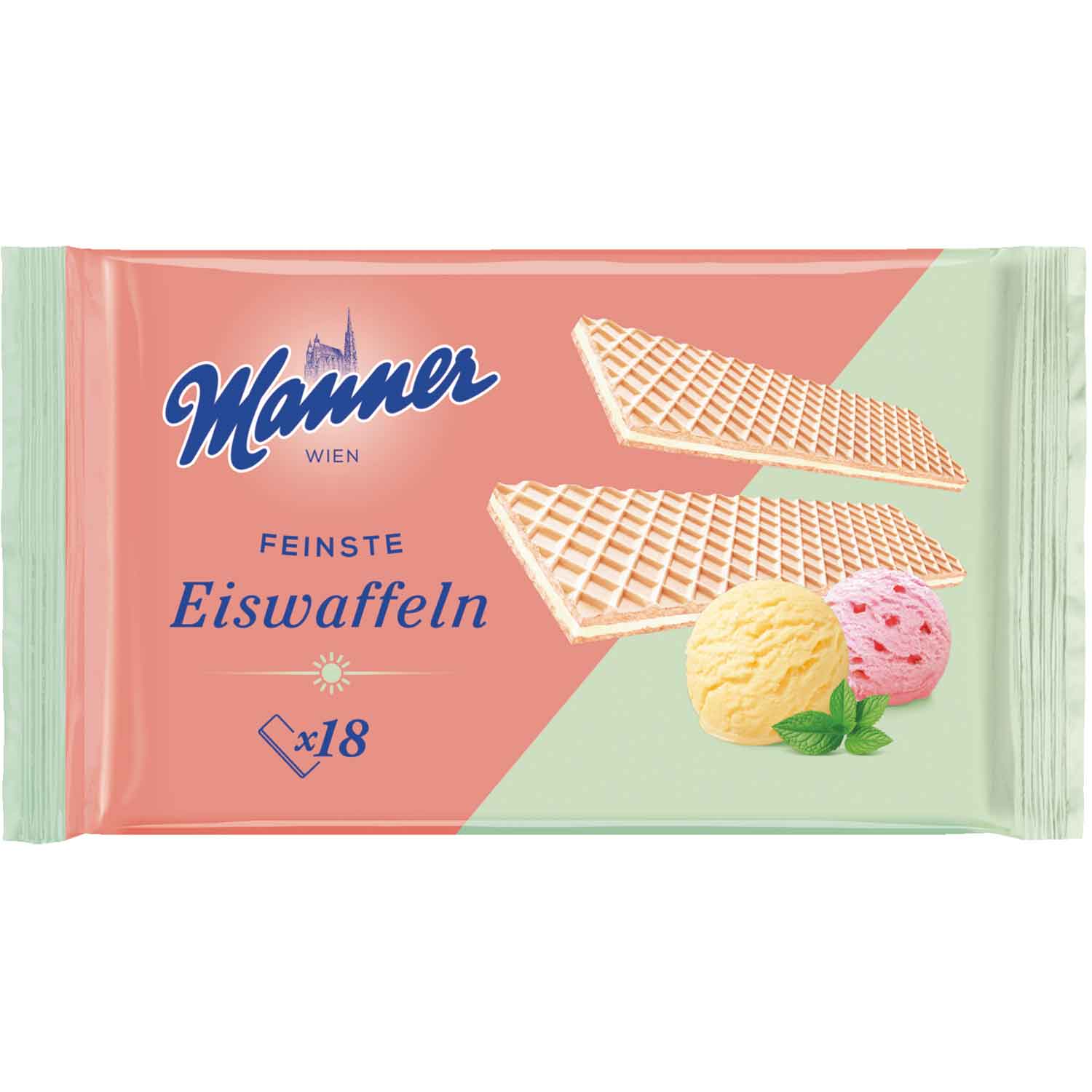Eistafel, Waffeln, Waffelmix, Waffelblatt, Eiscreme-Beilage