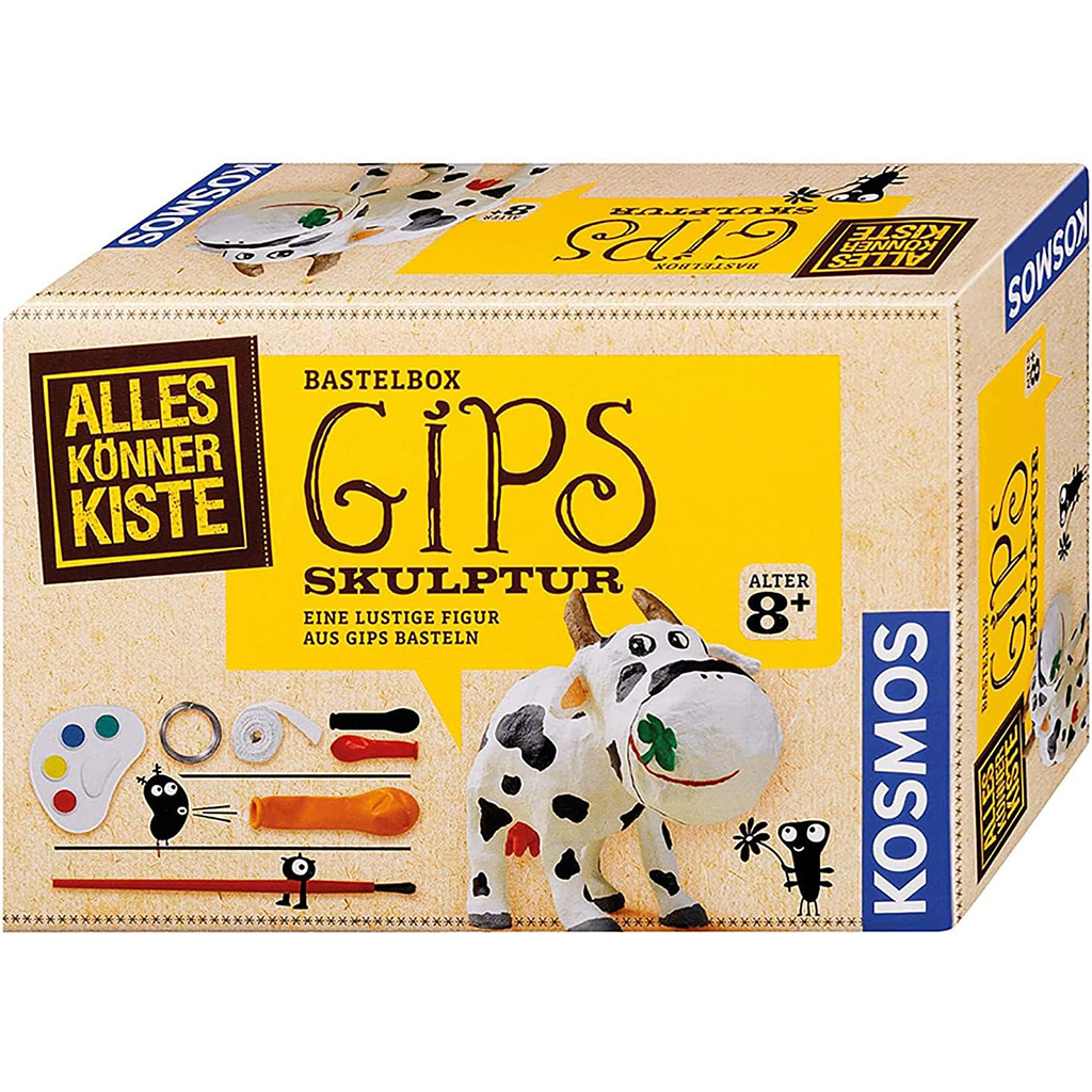 Gips Skulptur, Kunstset, Modelliermasse, Tierfigur, Bastelbox