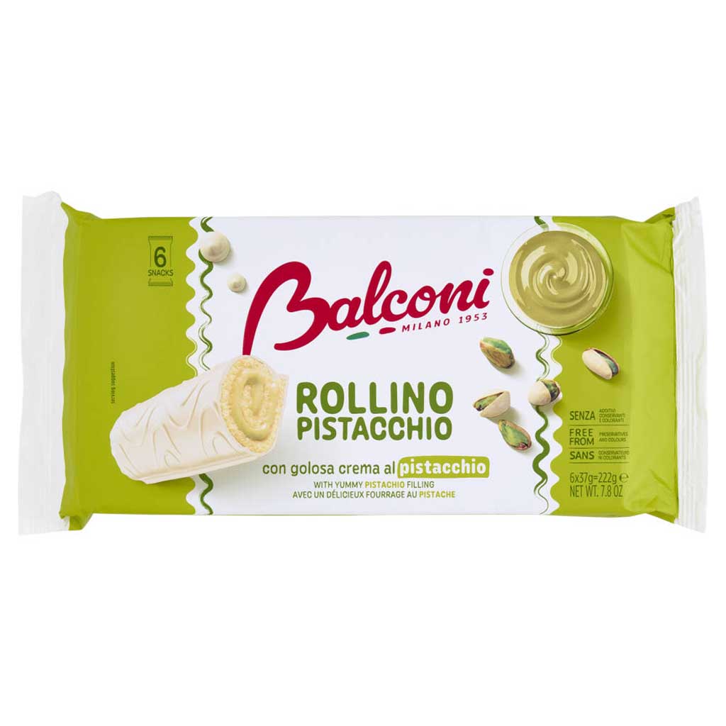Rollini, Keks, Pistazien, Füllung, Grüner Mantel