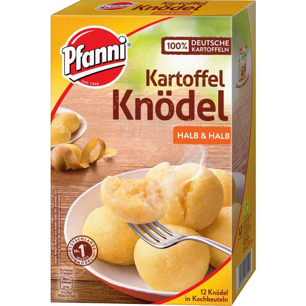 Pfanni Kartoffel Knödel halb & halb 12 Stück 400g