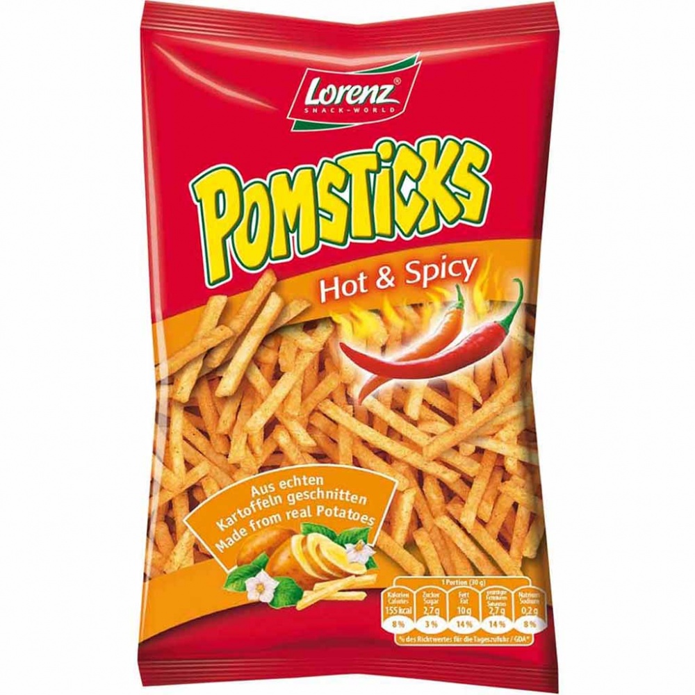 Lorenz Pomsticks Hot & Spicy 100g MHD 23.10.26