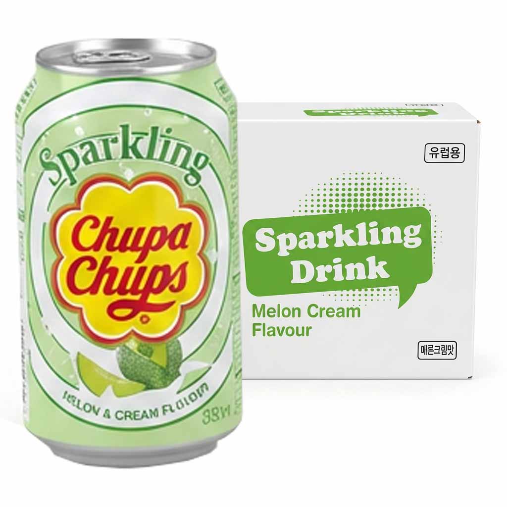 Chupa Chups, Sparkling Drink, Melon, Cream Flavor, Dosen