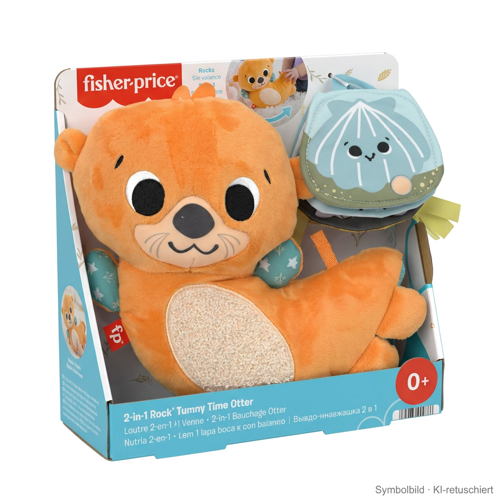 Plüschtier, Babyspielzeug, Otter, 2-in-1, Kuscheltier