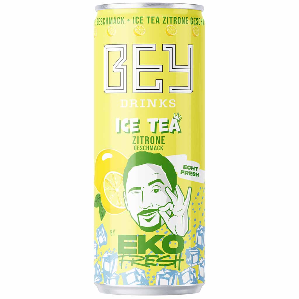 Eistee, Zitrone, Dosenverpackung, Limonadengeschmack, Kohlensäurehaltig