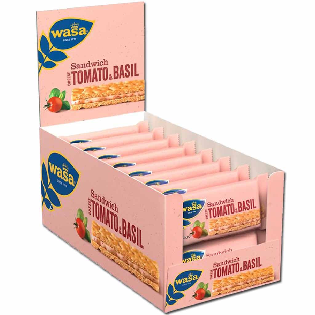 Wasa Knäckebrot Sandwich Cheese Tomato & Basil 24x40g=960g MHD 30.04.27