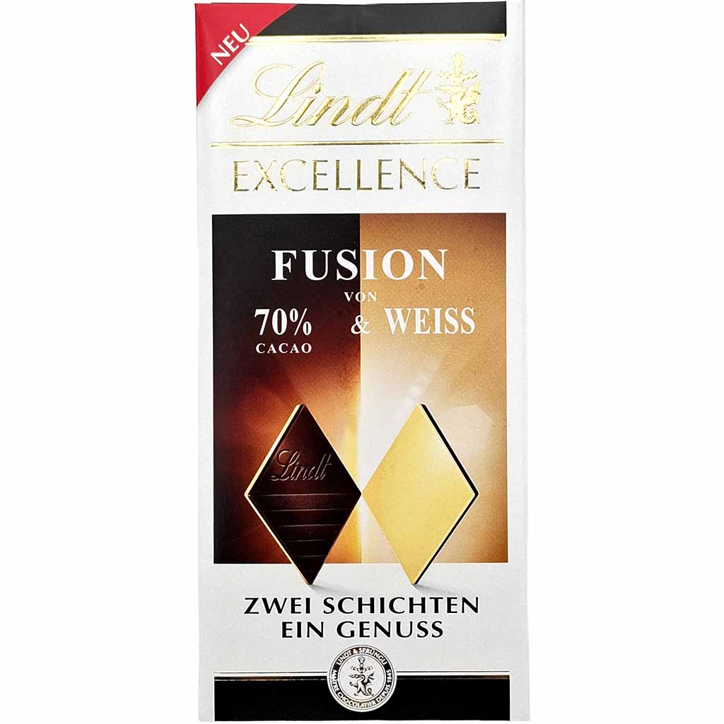Schokoladentafel, Dunkle Schokolade, Fusion, 70% Kakao, Zwei Schichten