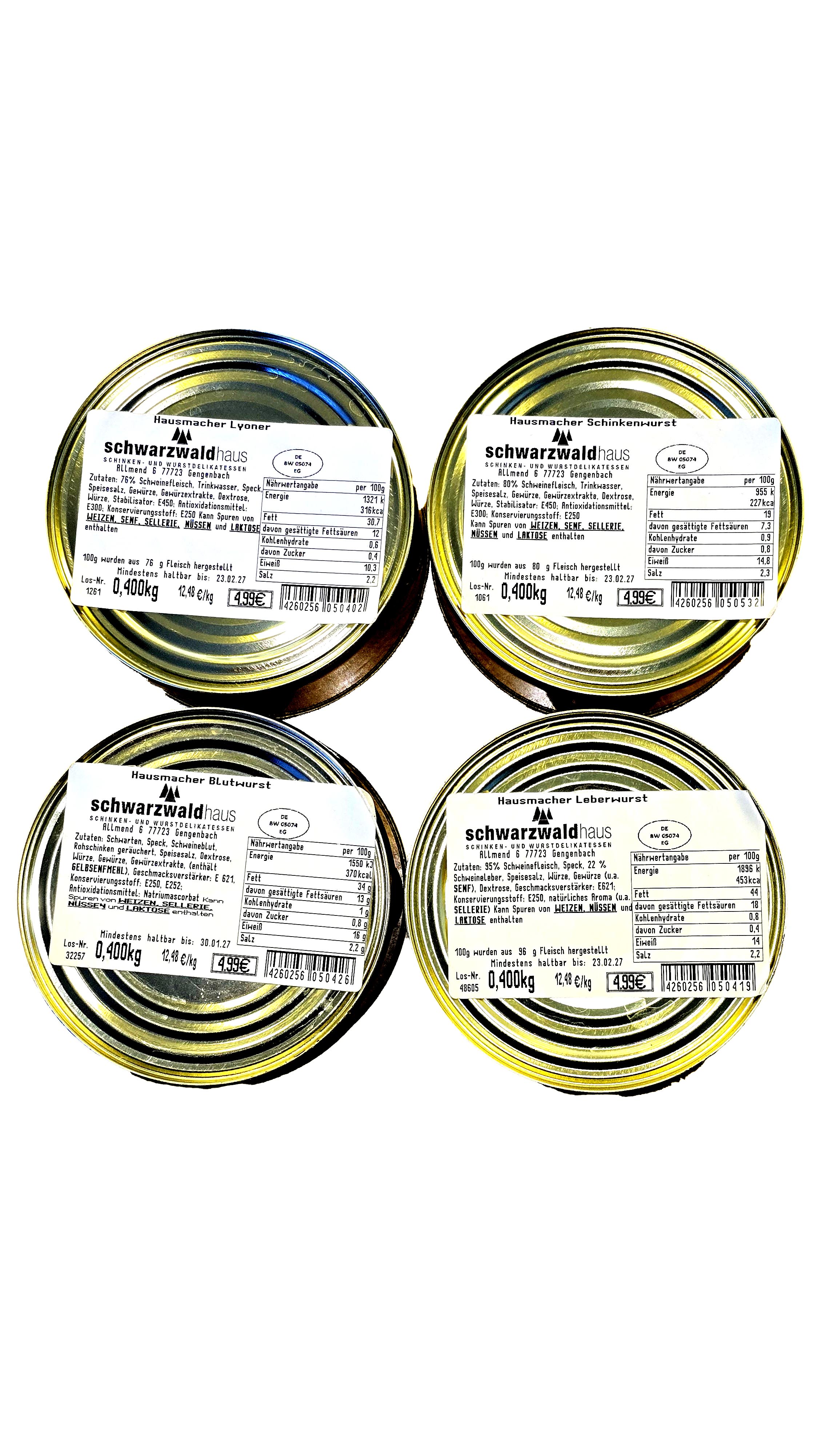 Doseninhalt?, Konserven, Fleischkonserve, Rinderwurst?, Schwarzwaaldhaus