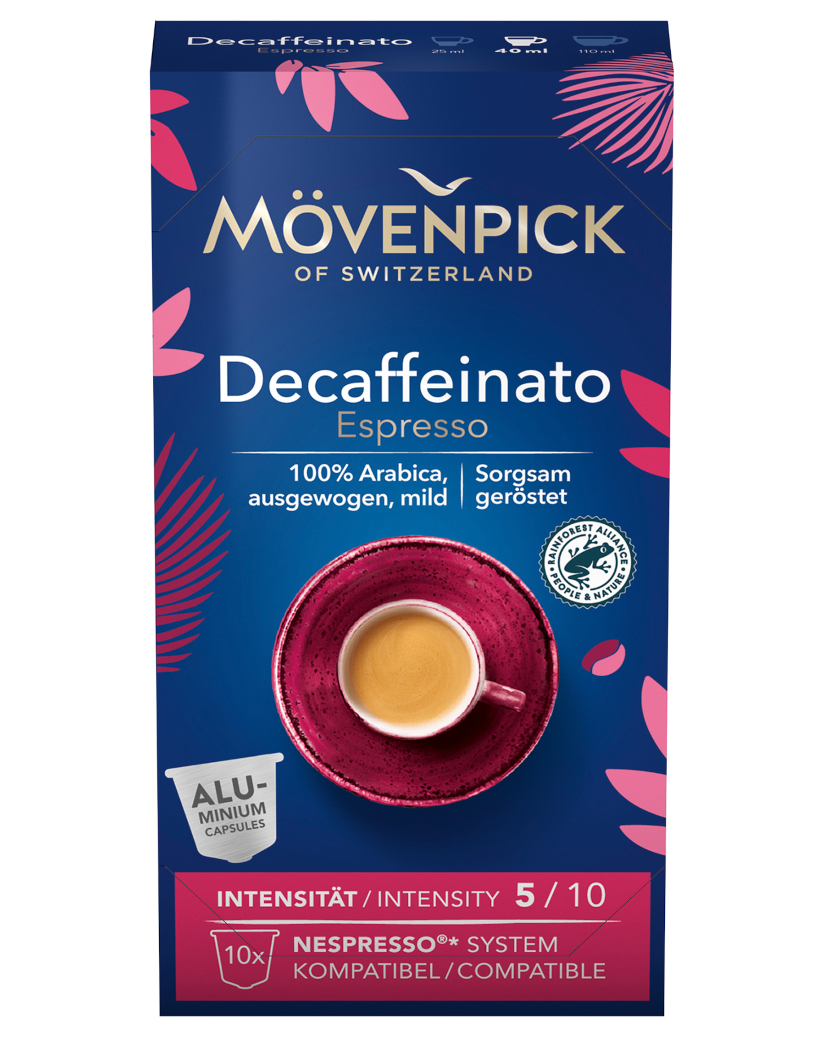 Decaffeinato, Espresso, Arabica, Kapseln, Intensität 5/10