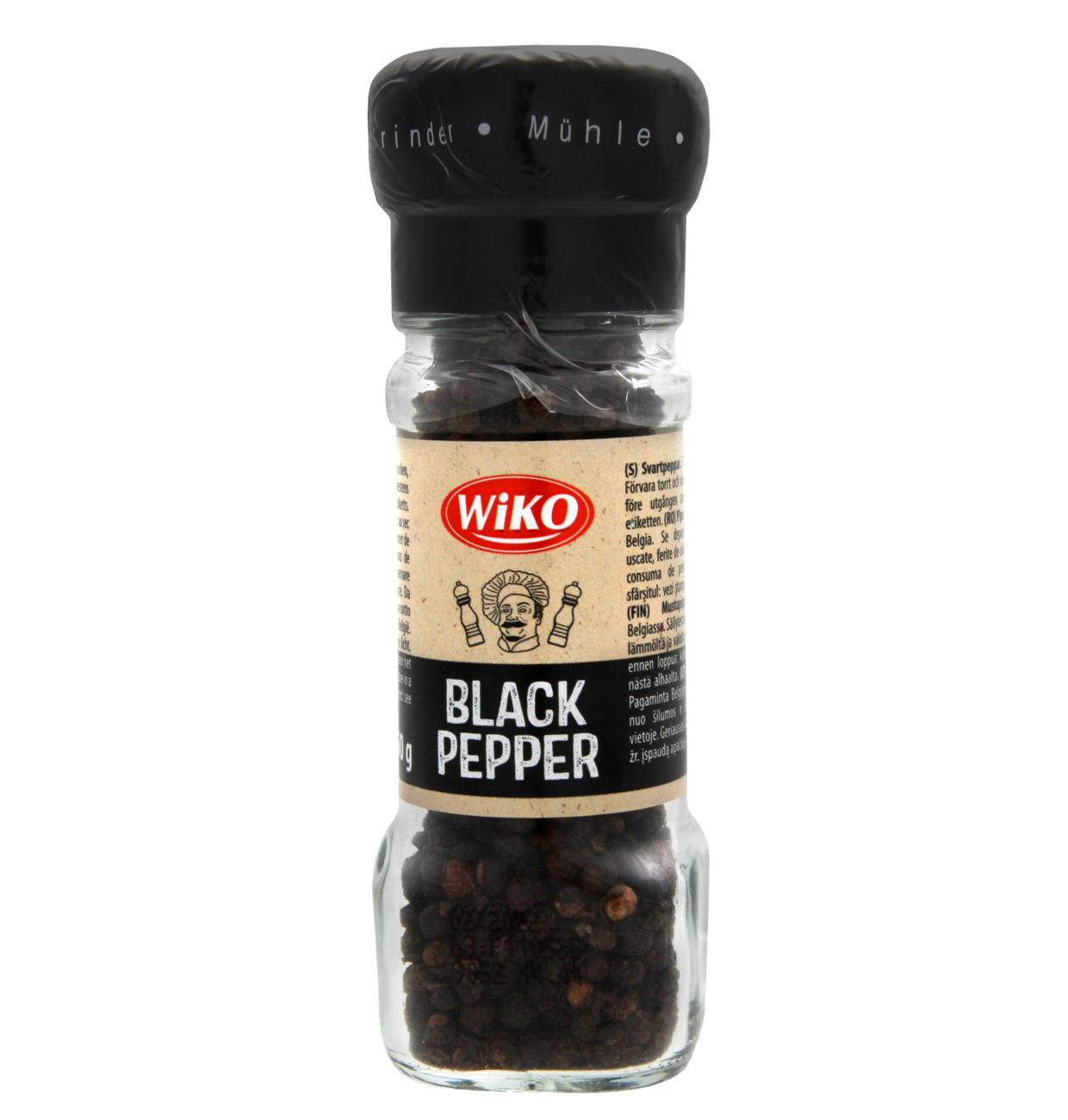 Wiko Gewürzmühle Pfeffer schwarz 50g MHD 30.11.28