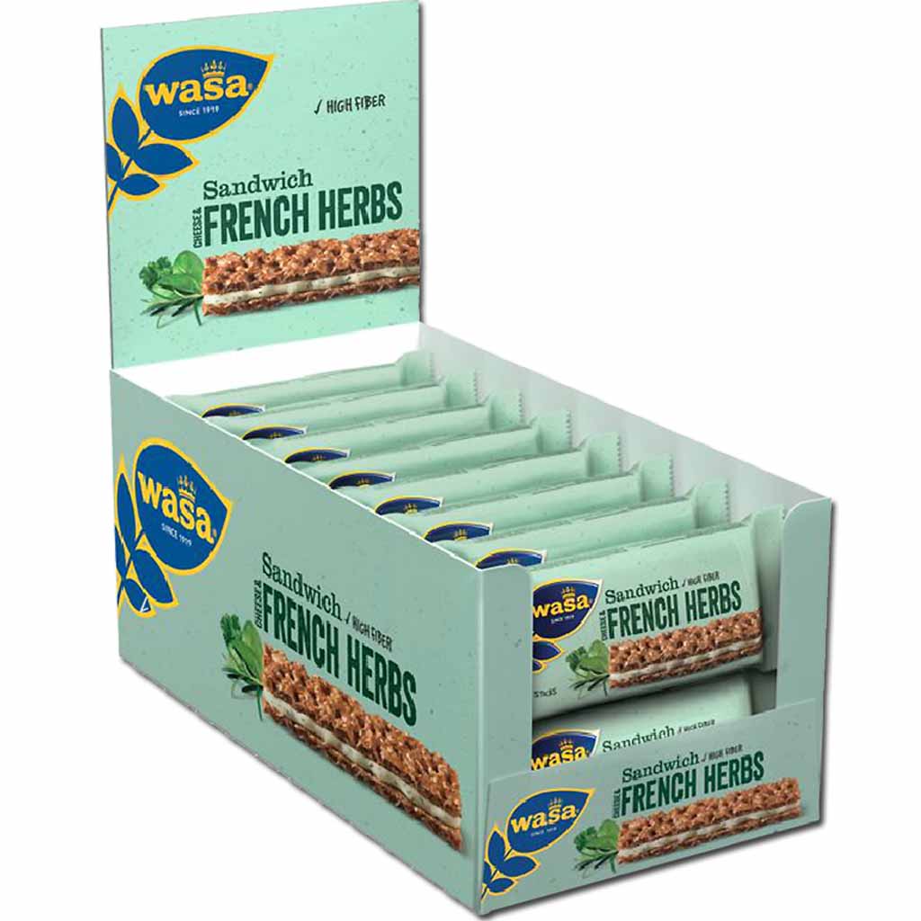 Wasa Knäckebrot Sandwich Cheese & French Herbs 24x30g=720g MHD 28.02.27