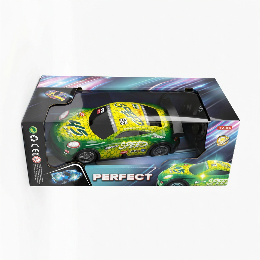 Ferngesteuertes Auto, RC Auto, Gelbgrün Muster, Schnell, Spielzeugauto