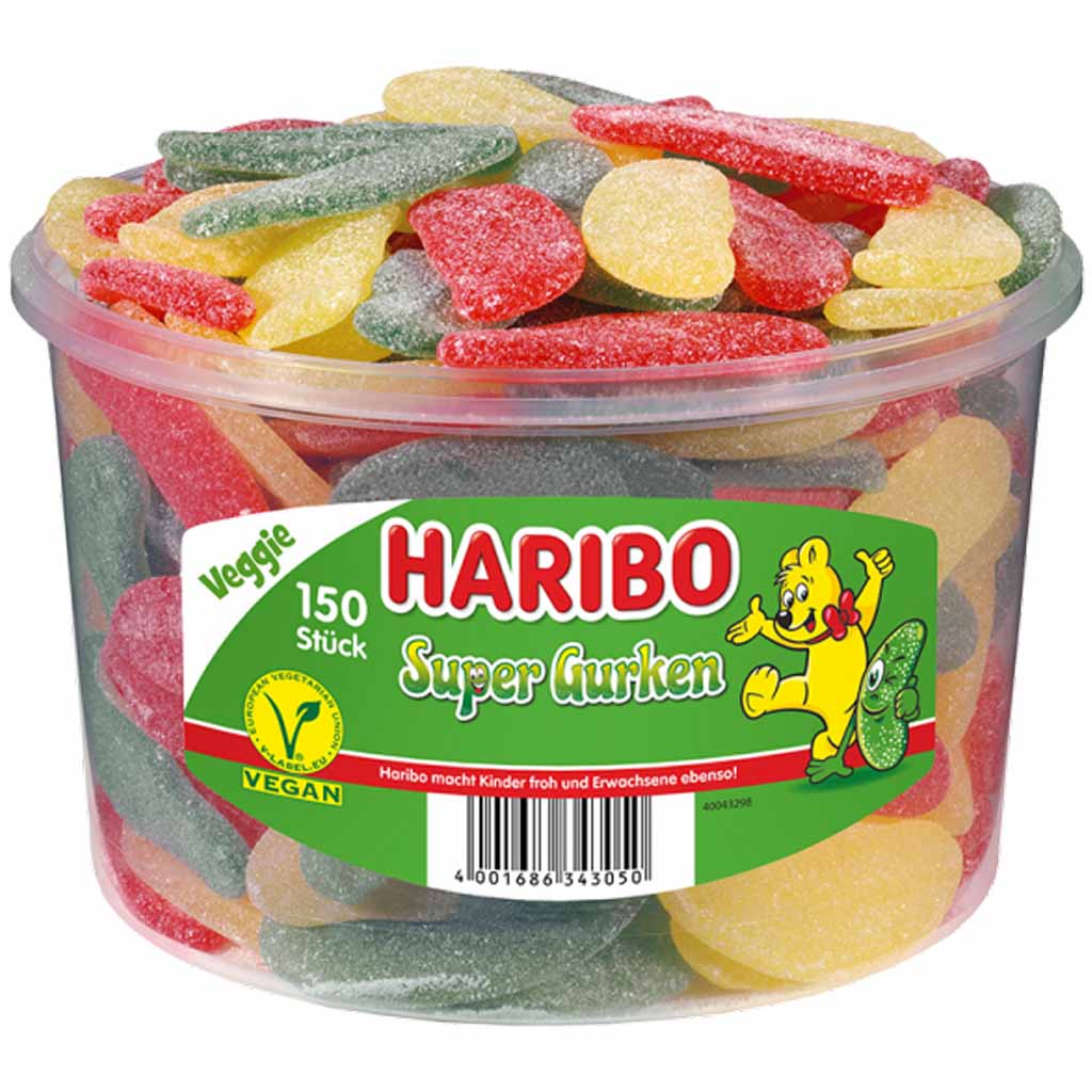 Haribo Super Gurken 150er 1350g MHD 30.07.27
