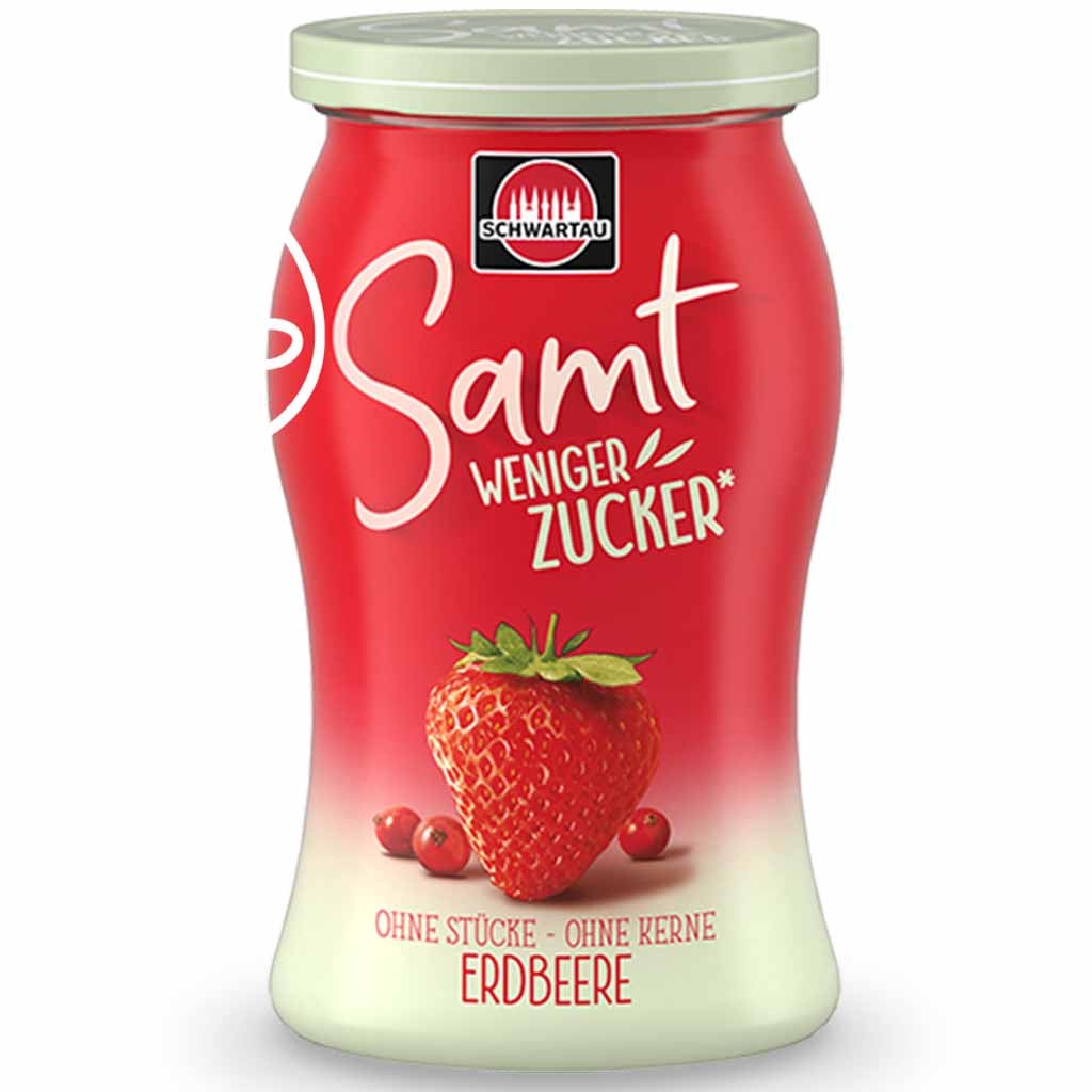 Schwartau Fruchtaufstrich Samt weniger Zucker Erdbeere 255g MHD 01.02.27