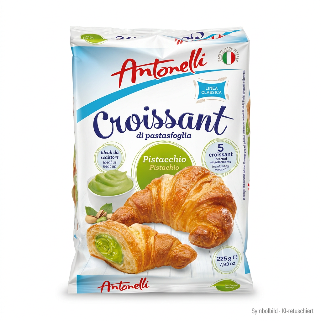 croissant, pistachio, pastasfoglia, italienisch, frierware