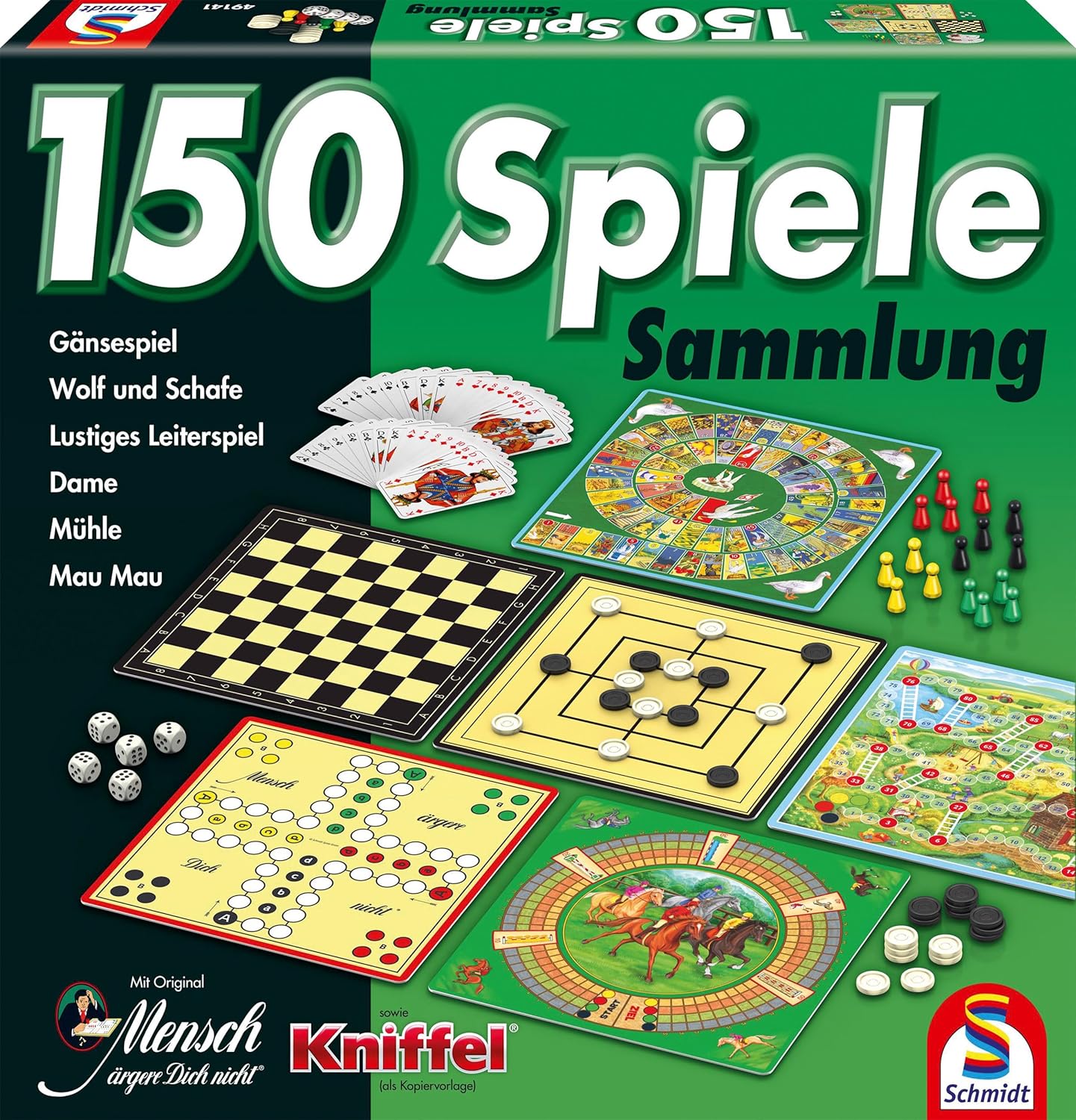 Brettspiel, Kartenspiel, Spiele-Sammlung, Spielmaterial, Kartenversion