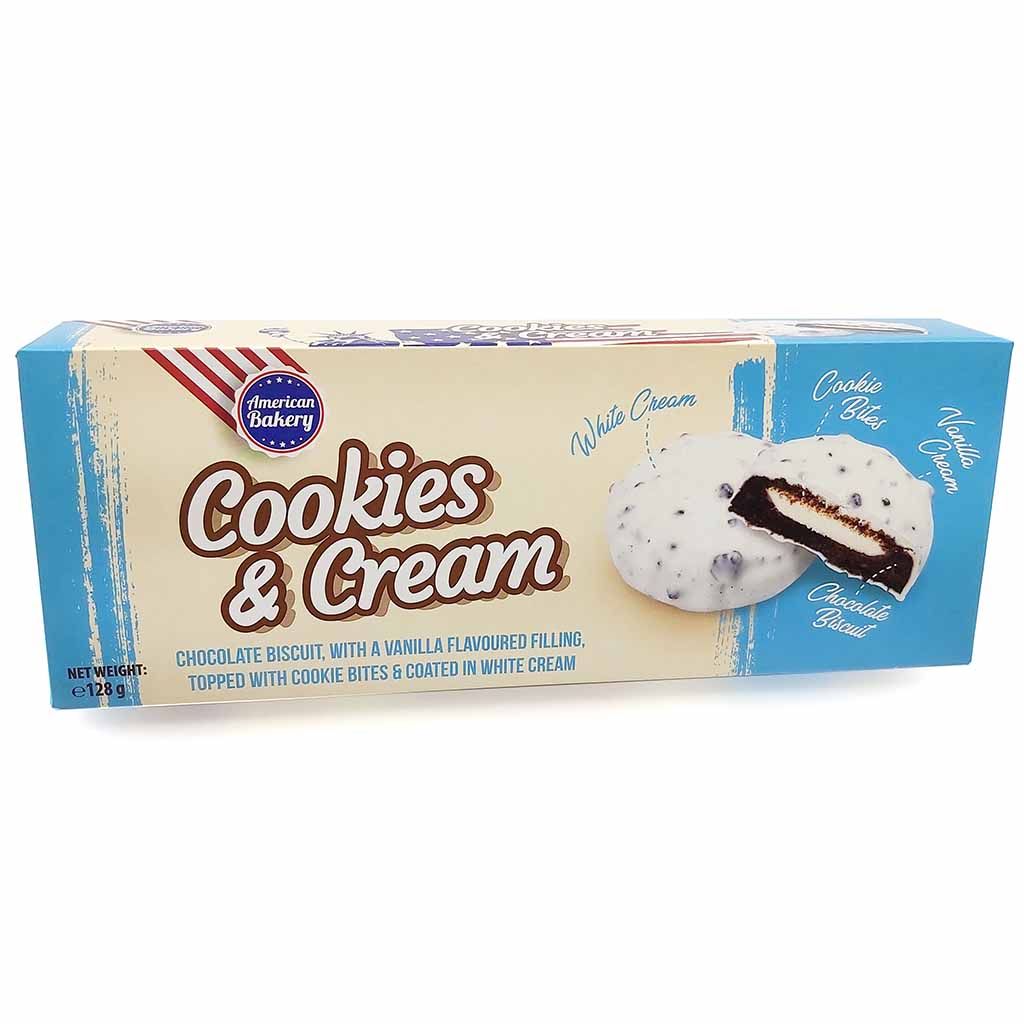 American Bakery Cookies & Cream Kakaogebäck 128g MHD 29.04.27