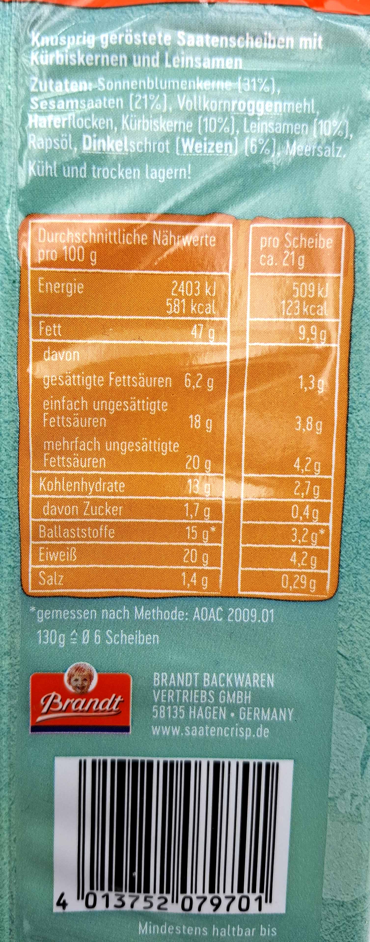 Süßkartoffel, Kürbiskerne, Leinsamen, Dinkel, Weizen