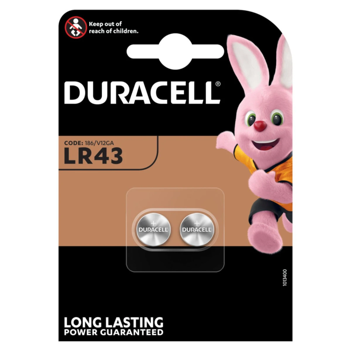 Duracell Alkaline Knopfzelle LR43 / V12GA / LR1142 Batterie 1,5V – 2er Blister MHD 28.02.30