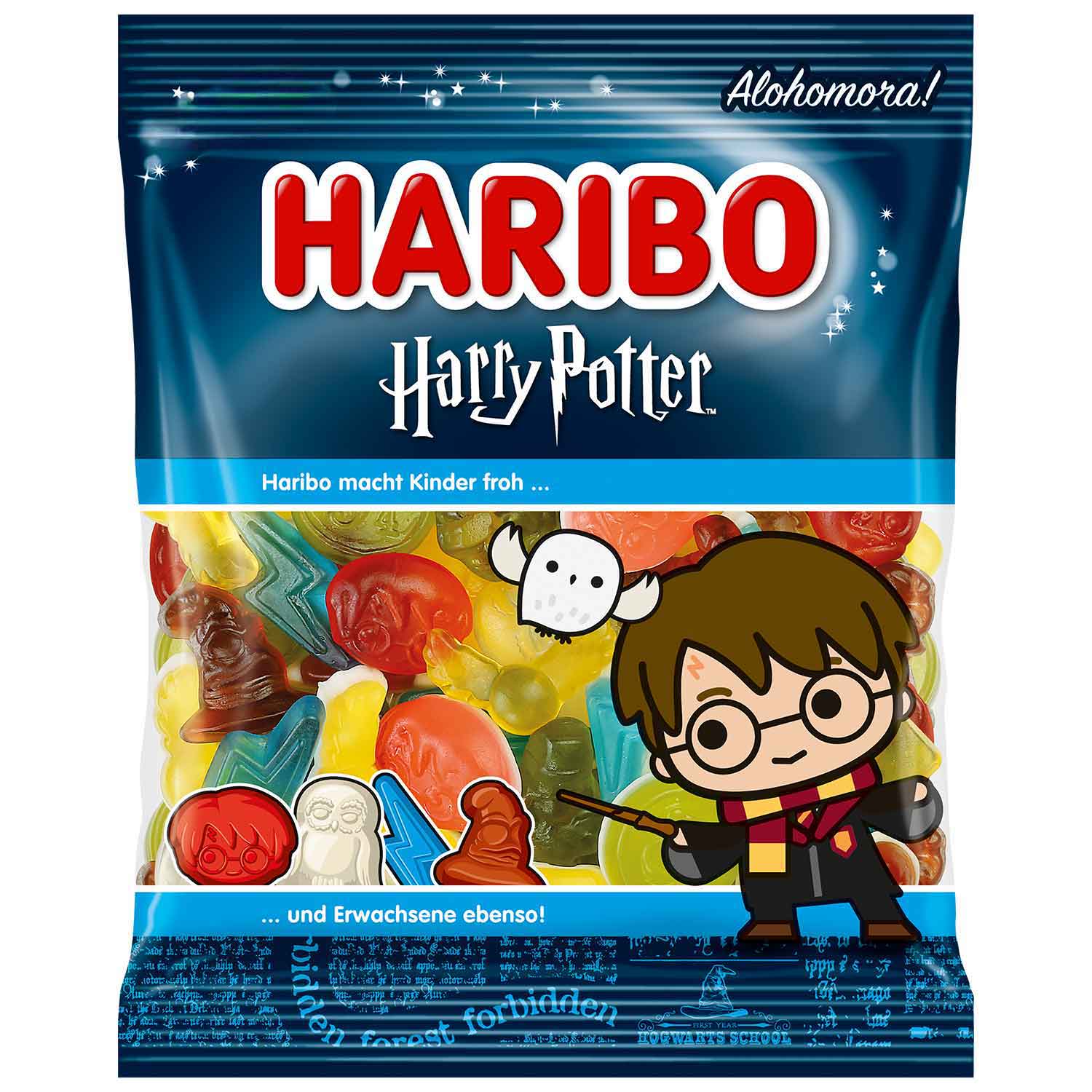 Haribo, Süßigkeiten, Gummibärchen, Harry Potter, bunte Bonbons