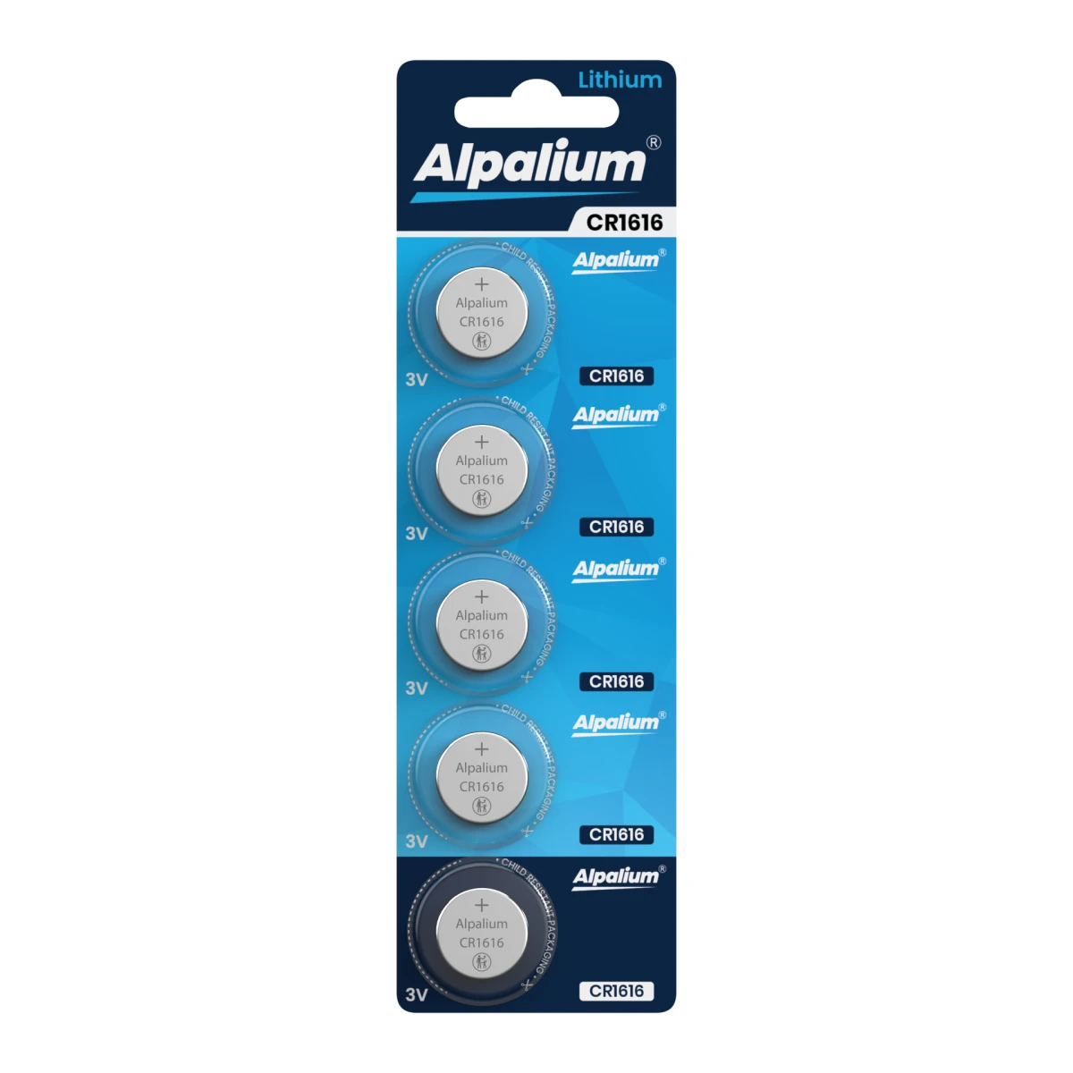 Alpalium Lithium Knopfzelle CR1616 – 3V – 5er Blister