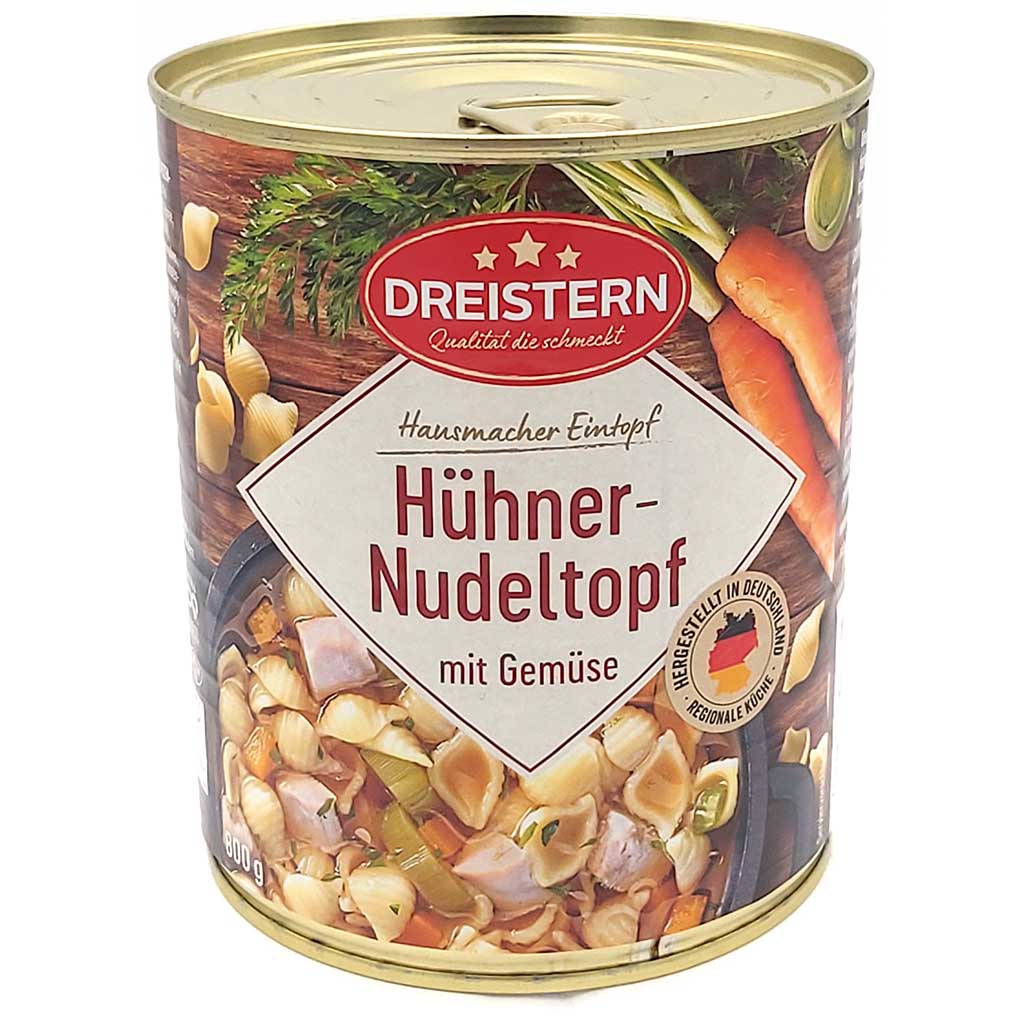 Dreistern Hühner Nudeltopf mit Gemüse 800g