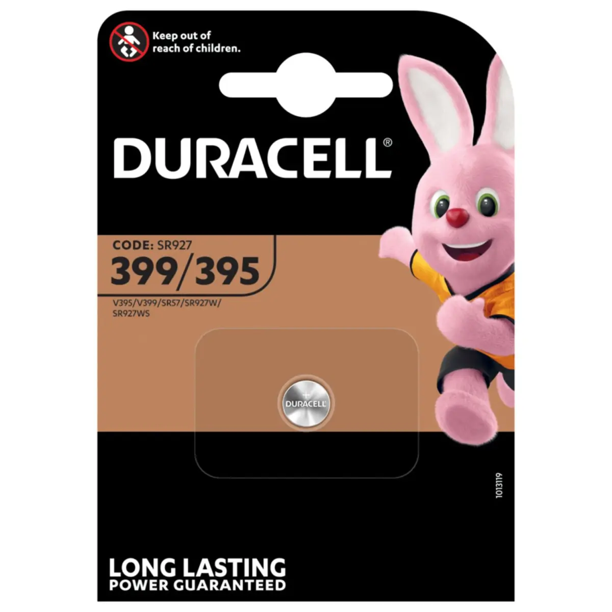 Duracell Silberoxid Knopfzelle SR57 / D395 / D399 Batterie 1,55 V – 1er Blister MHD 31.12.29