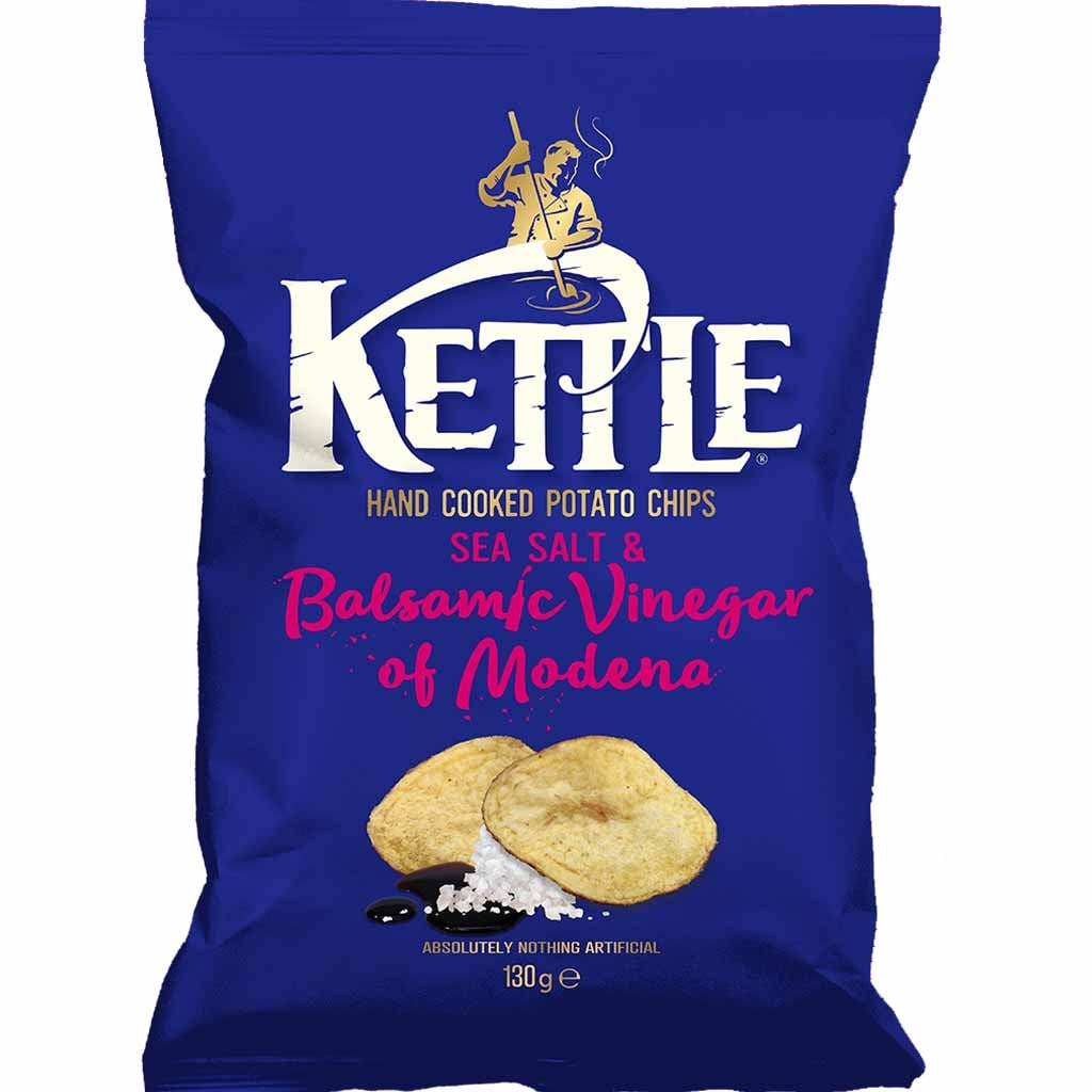 Kettle Chips Sea Salt & Balsamic Vinegar of Modena 130g MHD 21.11.26