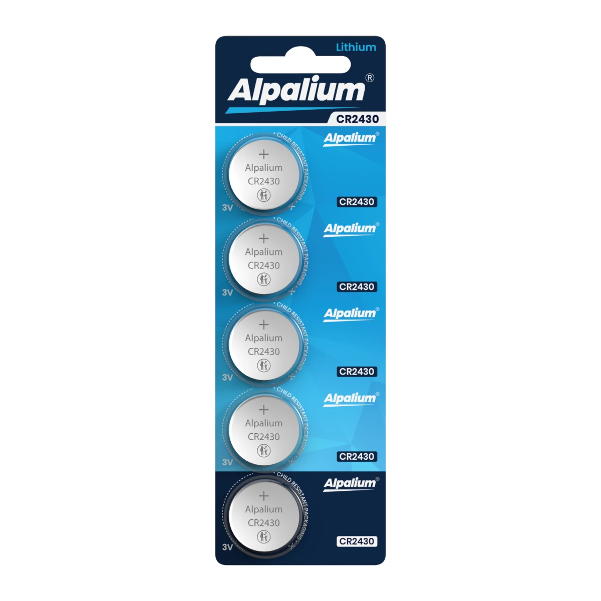 Alpalium Lithium Knopfzelle CR2430 – 3V – 5er Blister