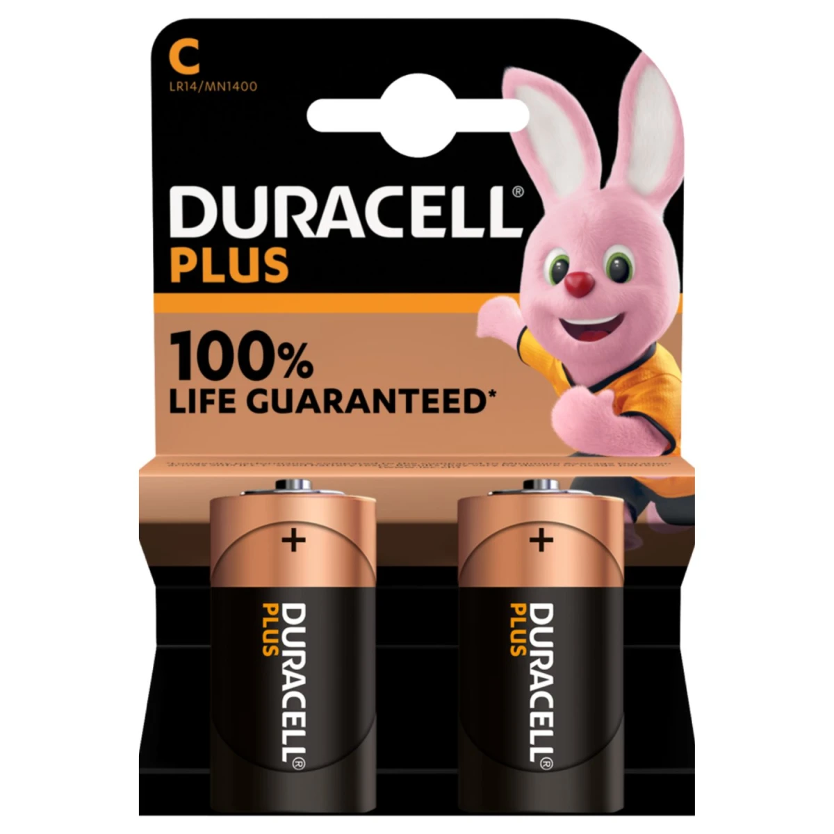 Duracell Plus LR14 (C) Alkaline Batterien 1,5 V – 2er Blister MHD 30.04.34
