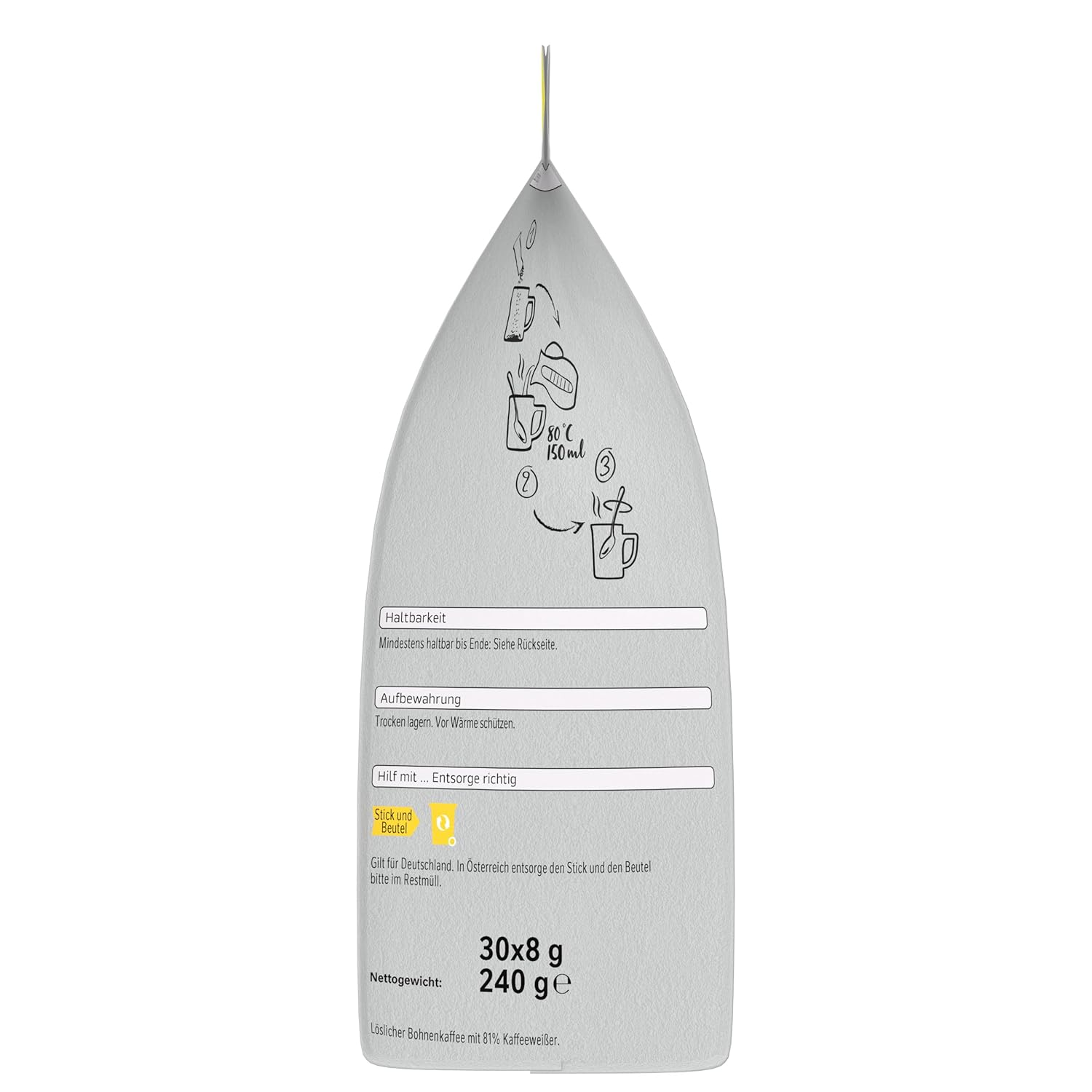 Kaffeekapsel, Kaffee, Filterkaffee, Stick und Beutel, 240 g