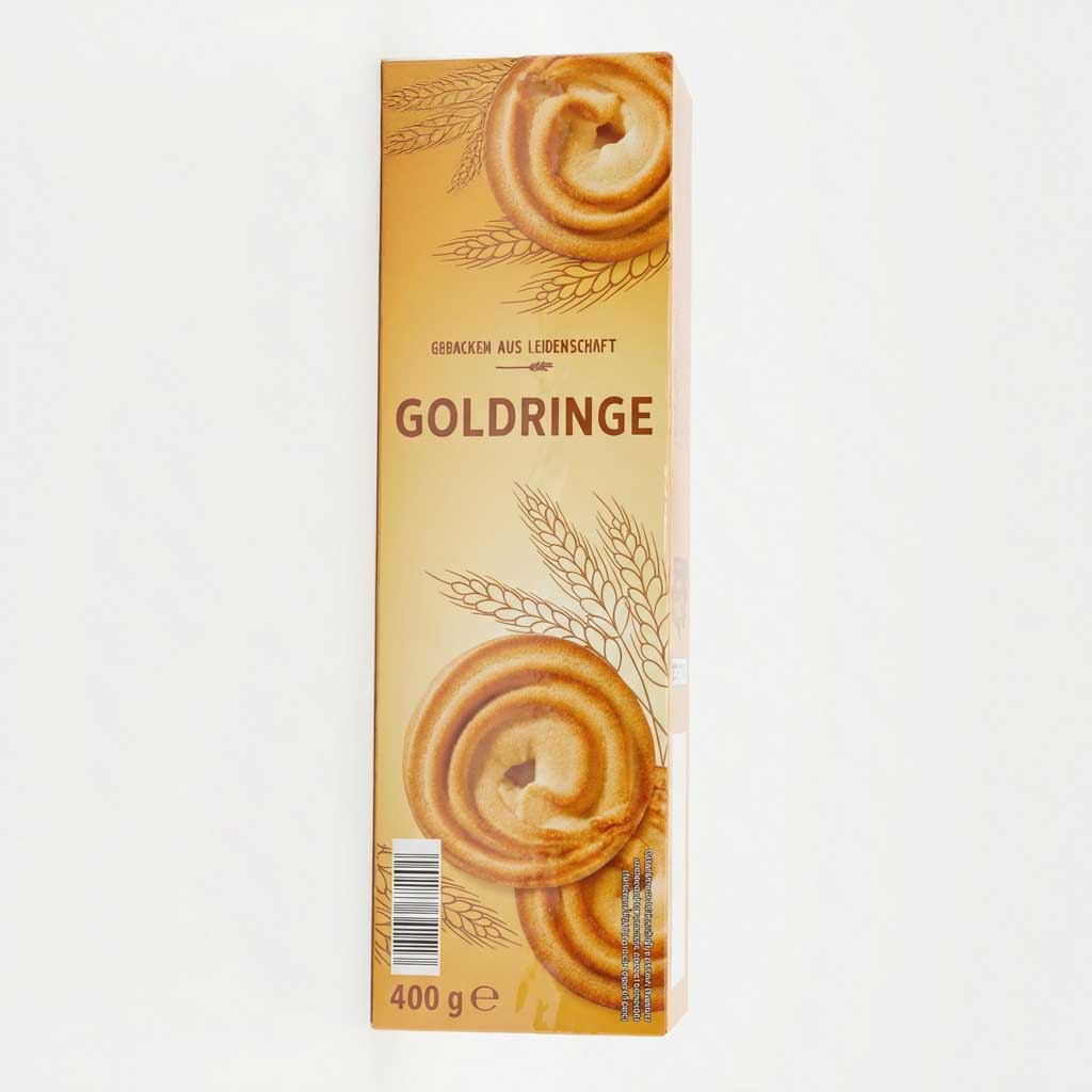 Gebäck, Keks, Goldringe, Weizen, 400 g