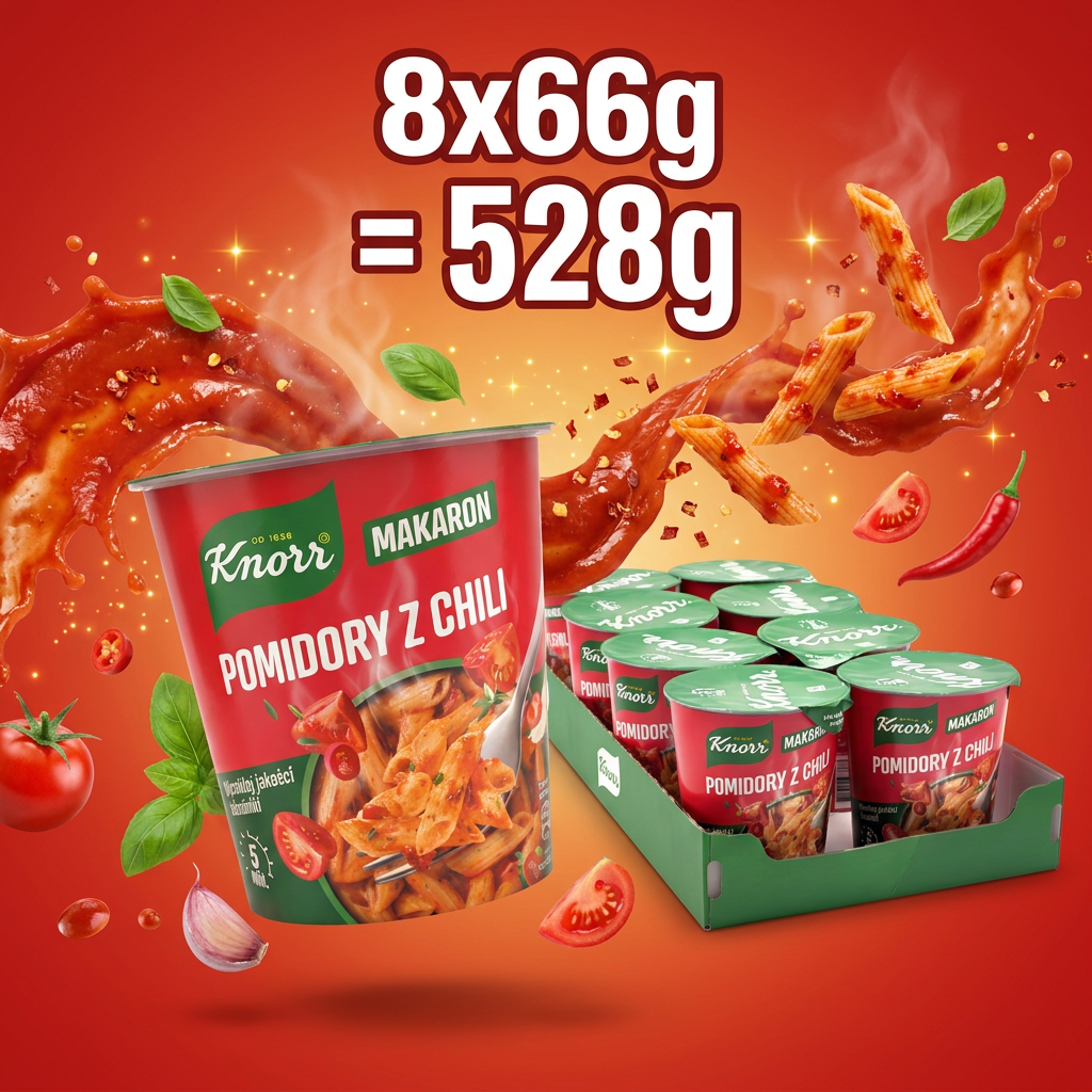 Nudeln, Tomatensauce, Makaron, Chili, Knorr