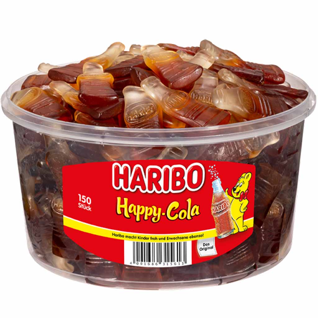 Haribo Happy Cola Cola-Flaschen 1200g MHD 30.07.27