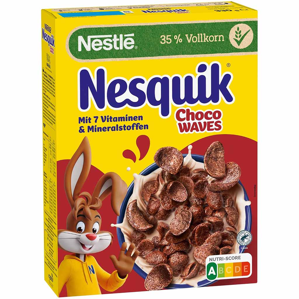 Nesquik, Choco Waves, Müsli-Getreide, Kakaoschoko, Vollkorn