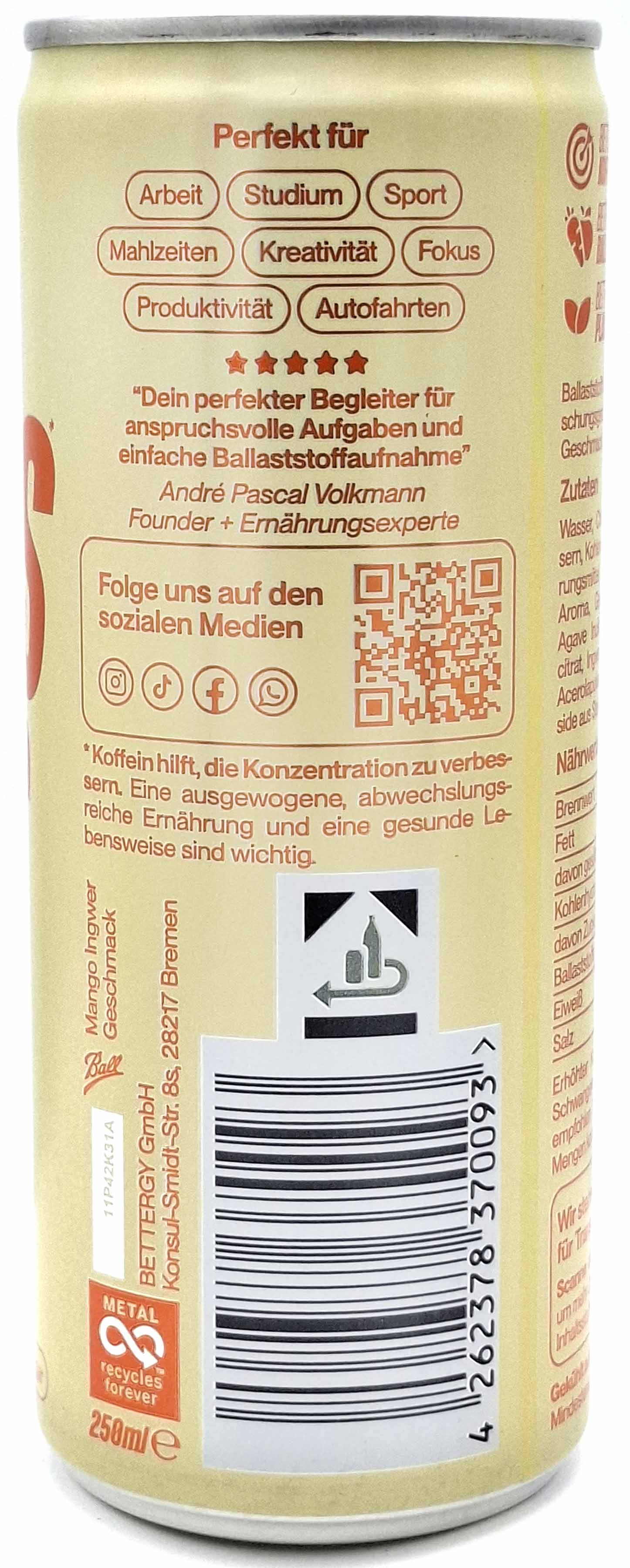 Dosen, Kaffeegetränk, Aluminiumdose, Barrierefrei, Barcode
