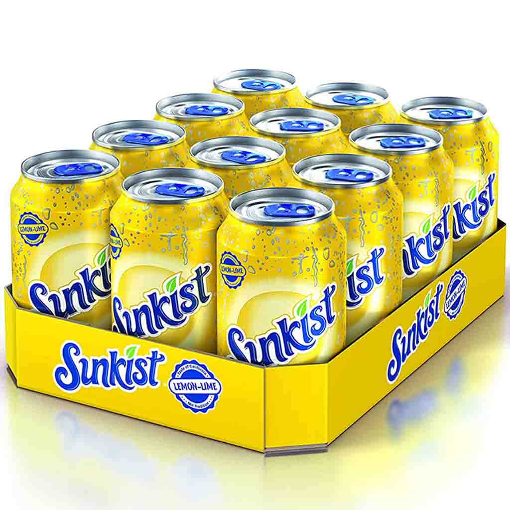 Sunkist Lemon Lime Erfrischungsgetränk DOSE 12x330ml=3,96L