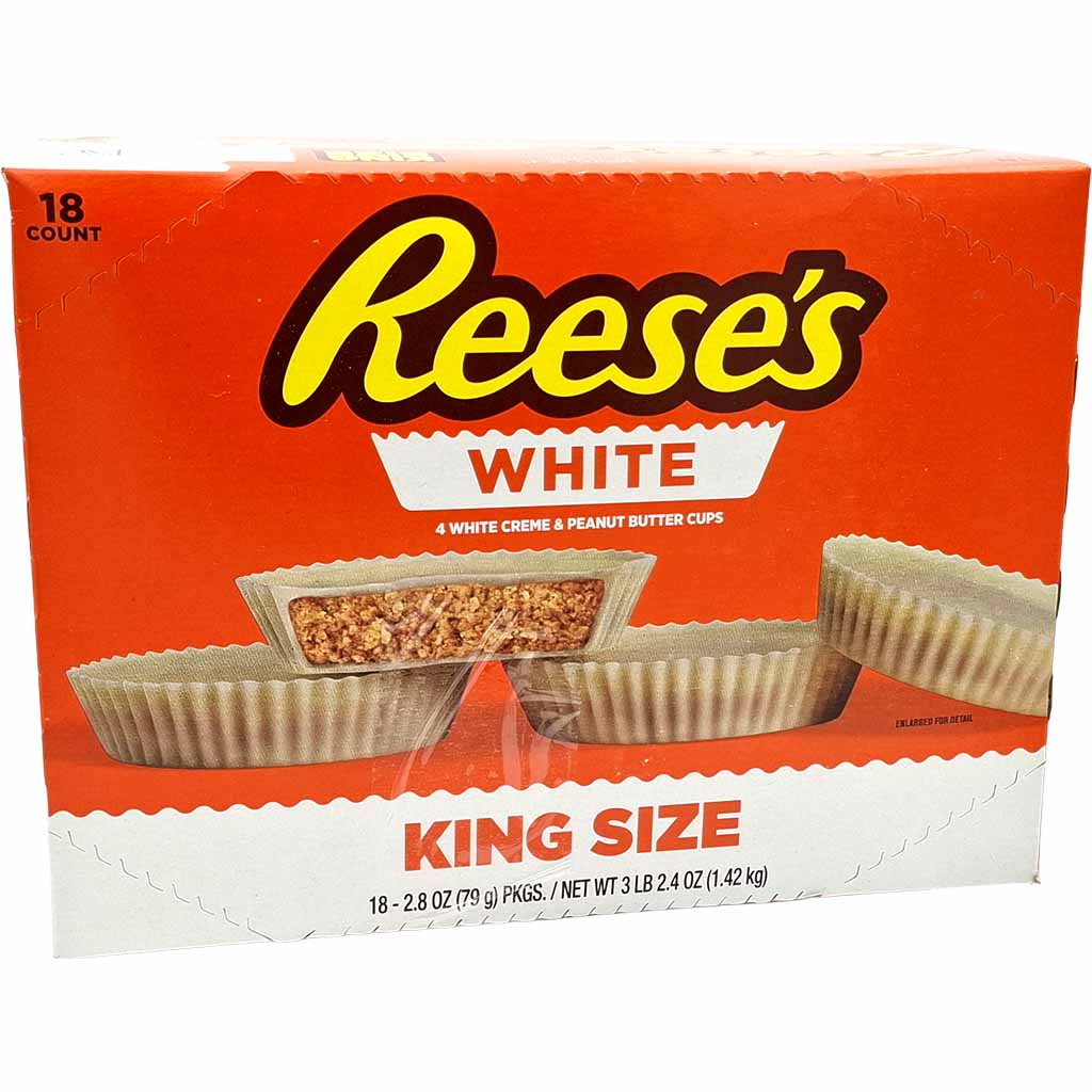 Reese's White, King Size, Cookies Cups, Erdnussbutter, Weiße Creme