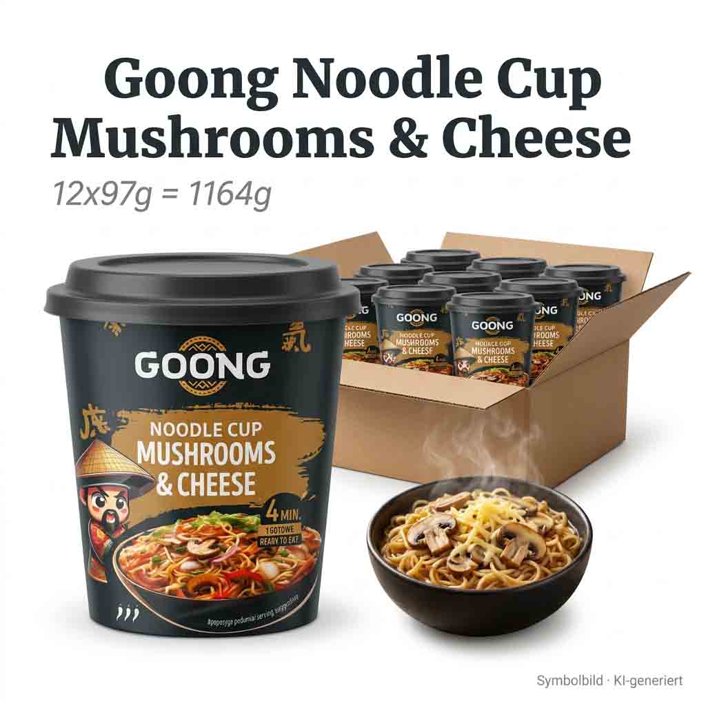 Nudeln, Champignons, Käse, Becher, Paketangebot