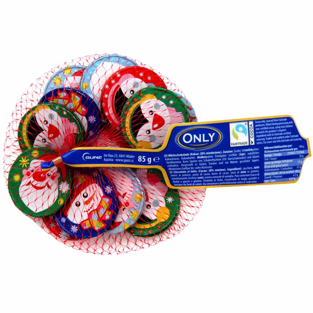 Only Weihnachtstaler Milchschokolade 85g MHD 31.07.28
