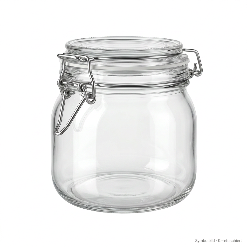 Glasgefäß, Einmachglas, Spardose Gläser, Schraubverschluss, Klemmdeckel