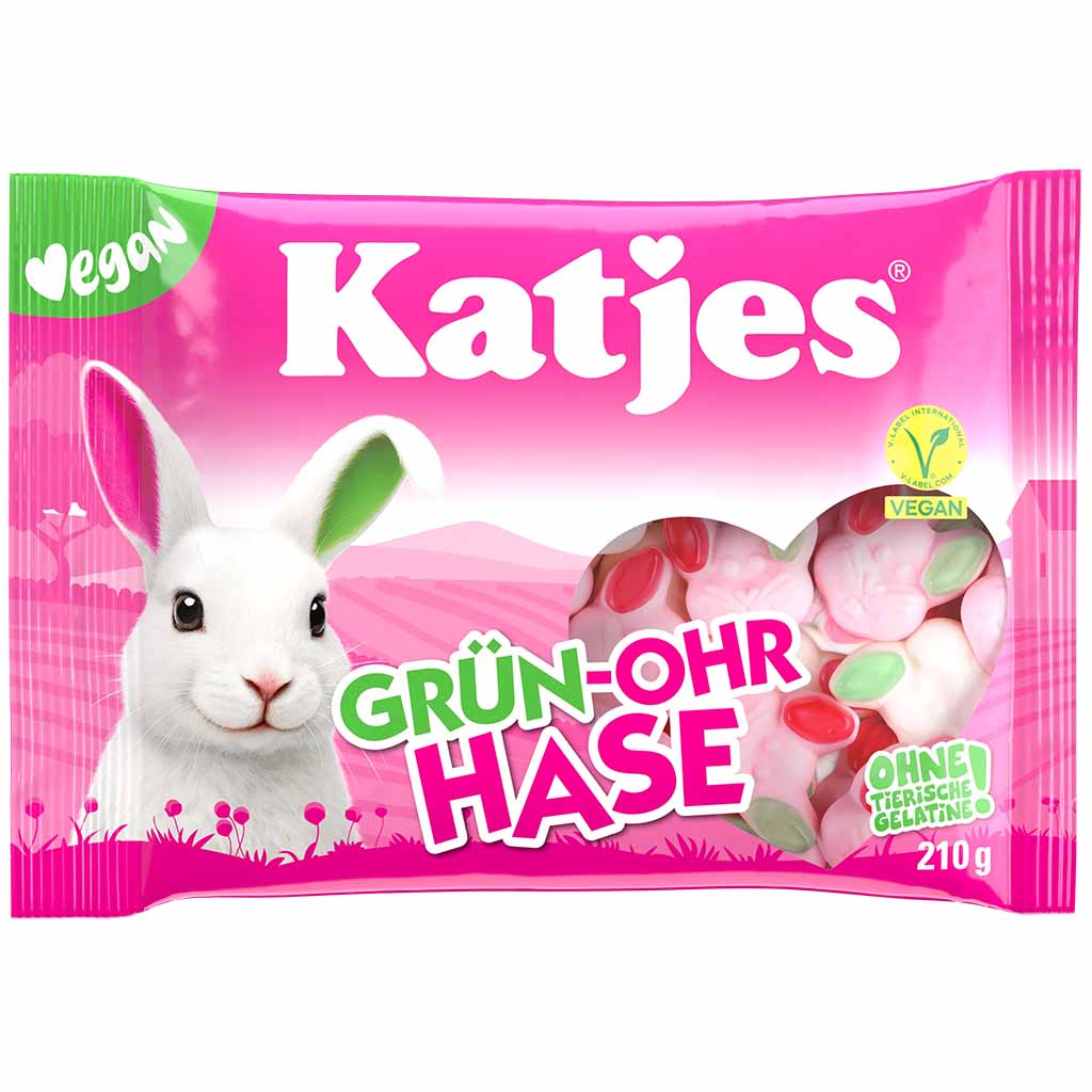 Katjes Fruchtgummi Grün-Ohr Hase 210g MHD 30.04.27