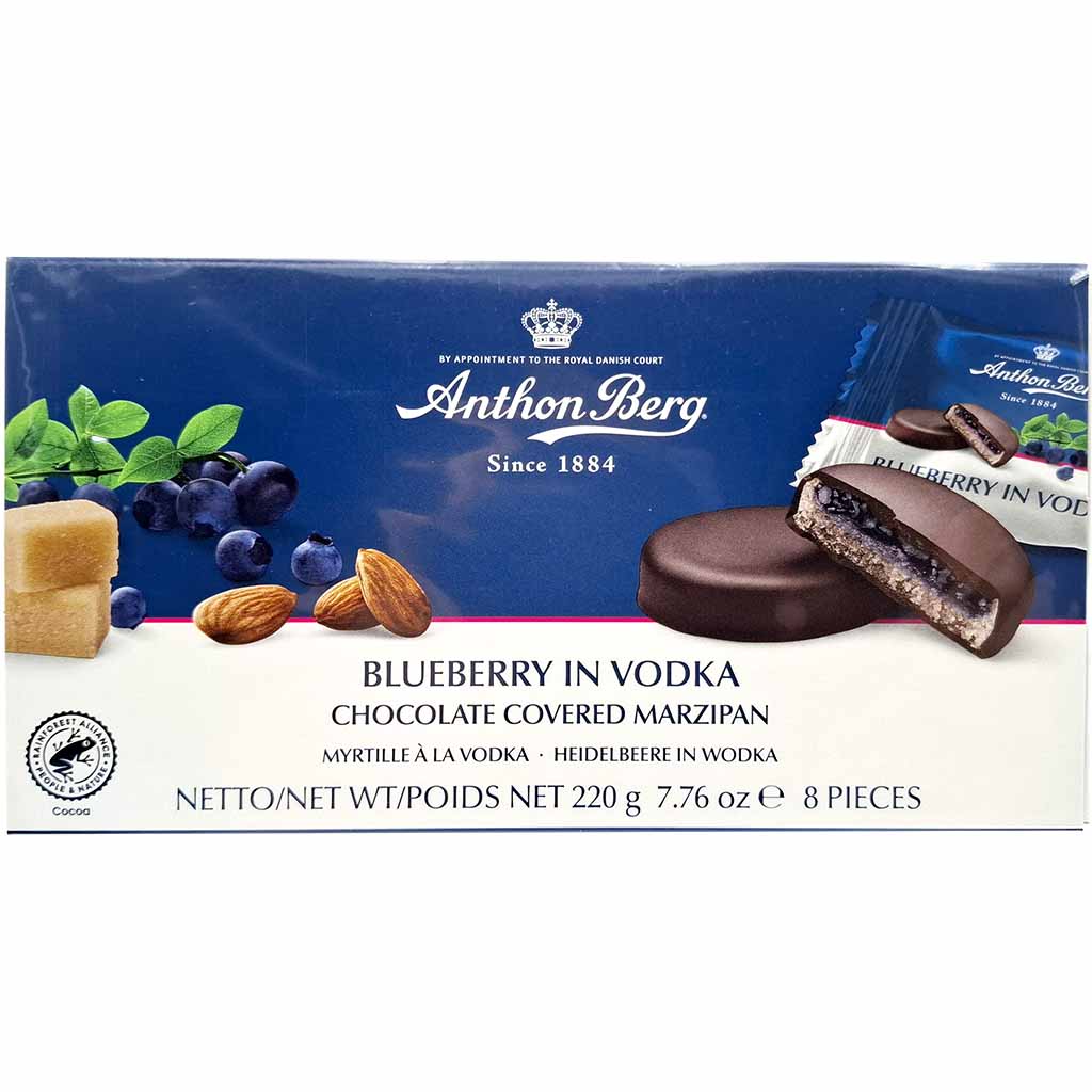 Blueberry, Wodka, Schokolade, Marzipan, Pralinenbox